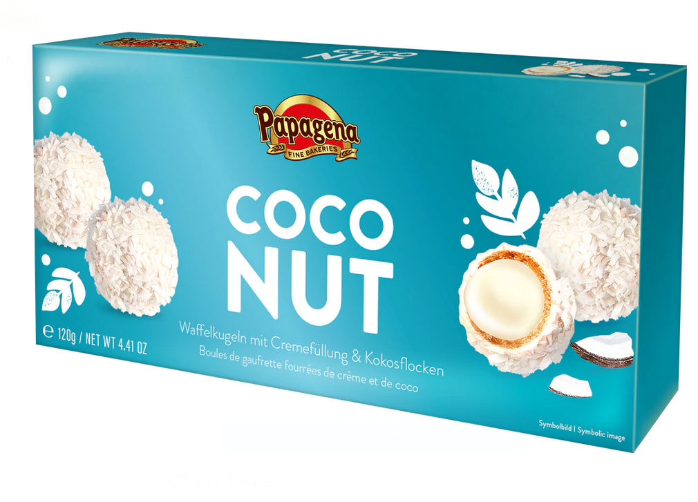 PAPAGENA WAFFER BALLS COCONUTS 120G